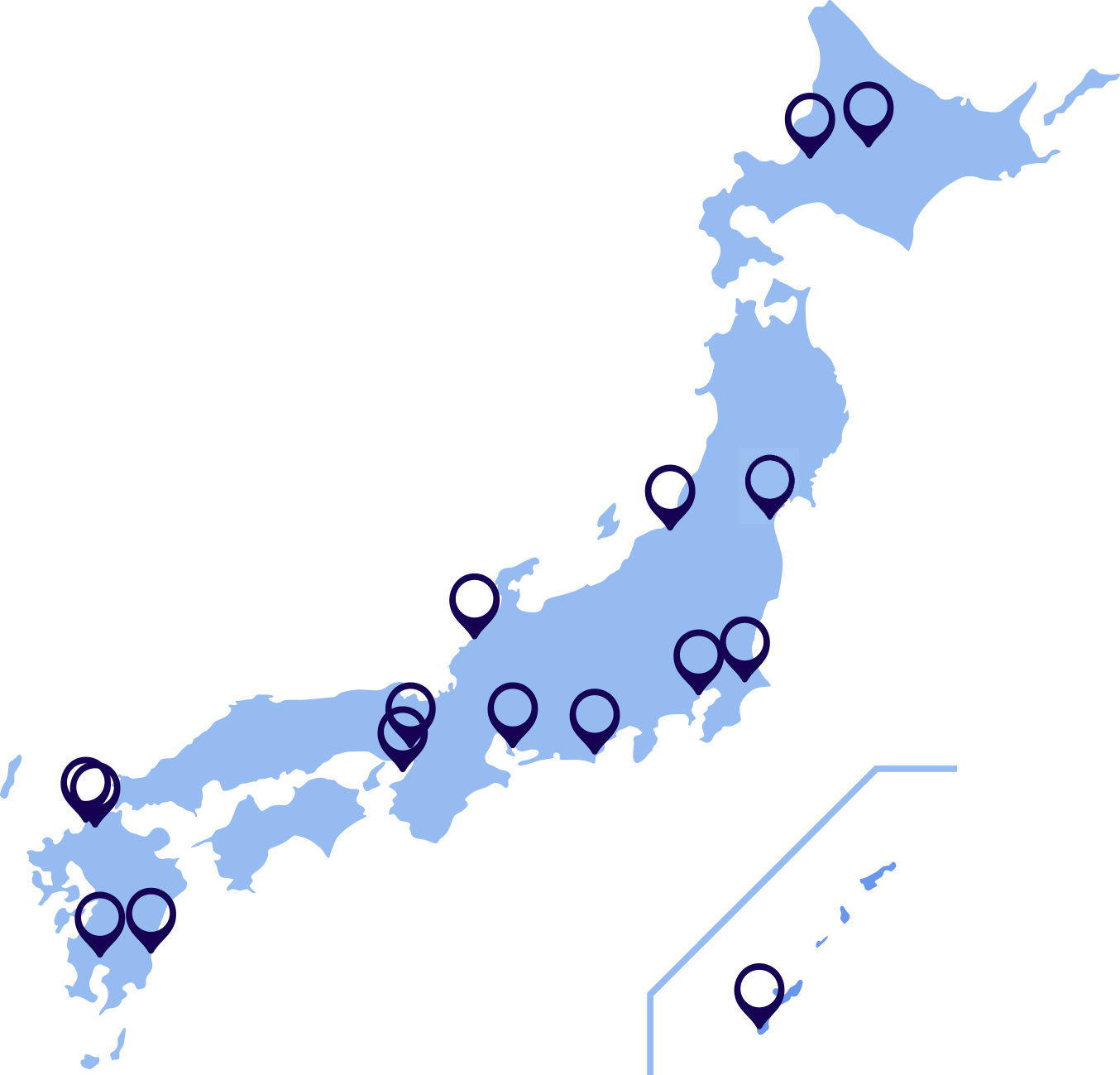 グローバルWiFi受取可能空港全国マップ
