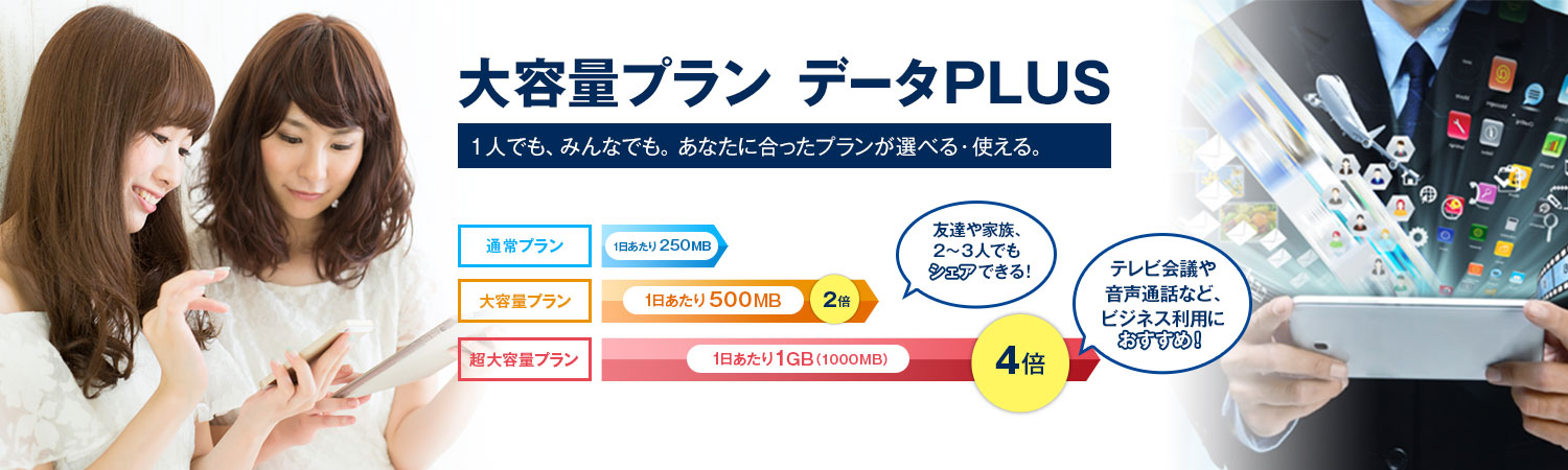 大容量プラン データPLUS