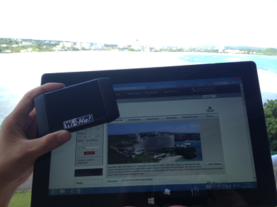 グアムのホテルとタブレット端末2