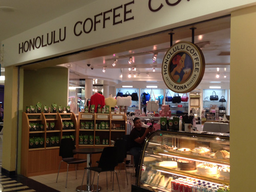 モール内、ホノルルコーヒーのフリーWiFi