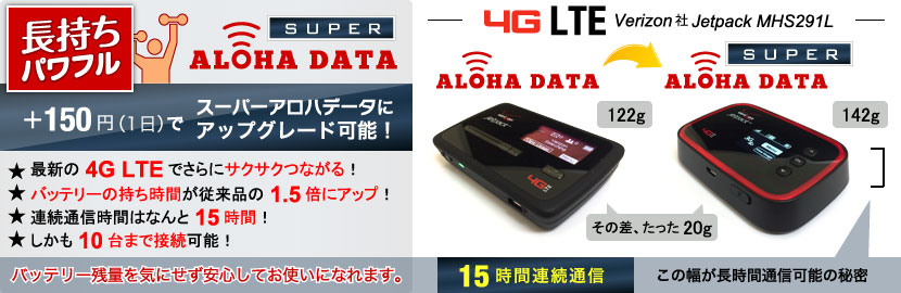 �X�[�p�[�A���n�f�[�^�͘A���ғ�15���ԁB�������4G LTE