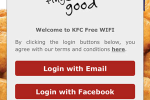 KFC�̃t���[WiFi���O�C�����