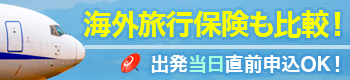 海外旅行保険も比較！出発当日お申込みOK！