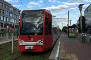 ケルン市内を走るトラム